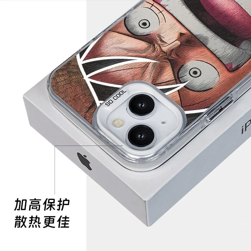 Anime One Piece Monkey D Luffy Phone Case for iPhone 11 12 13 14 15 16 17 Pro Max Plus Air MINI Gear 5 Cartoon shockproof Cover view 3