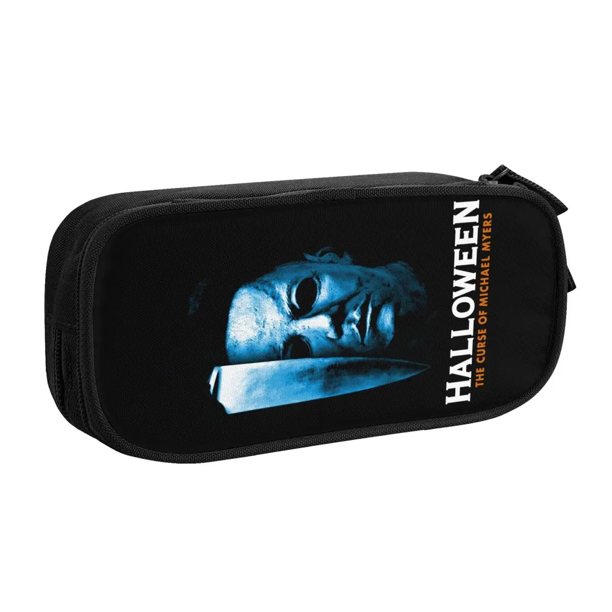 Custom Cute Halloween Michael Myers Pencil Case for Large Capacity Horror Movie Character Pencil Bag School Accessories