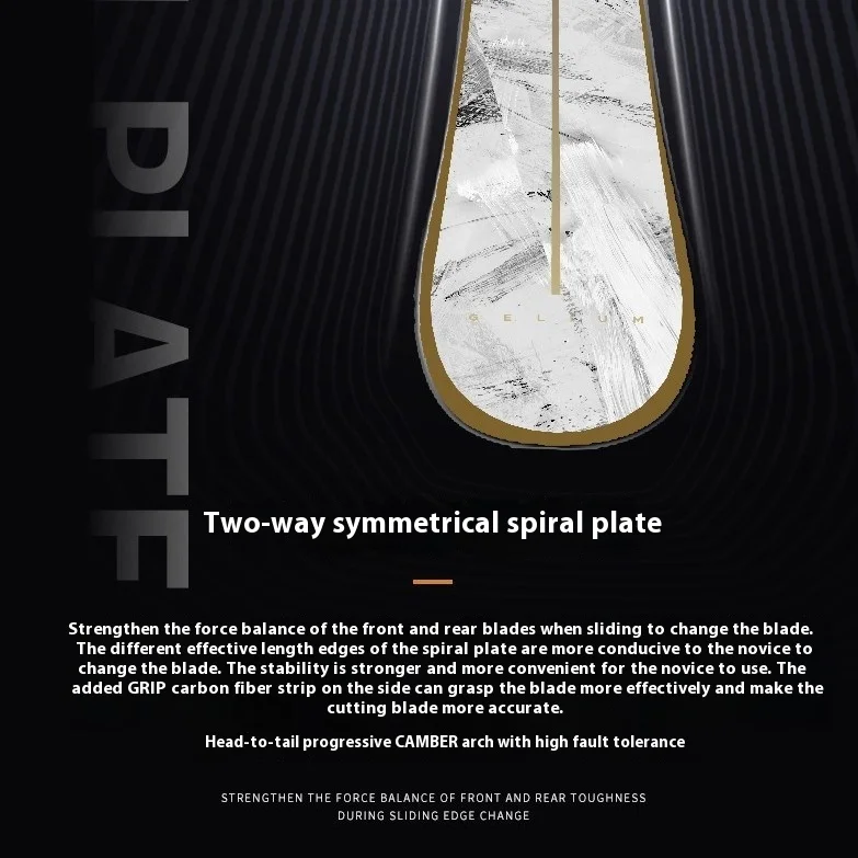لوح التزلج على الجليد من جميع الجبال للرجال والنساء، مقدمة من المواد الخشبية للرياضات الشتوية للبالغين #2