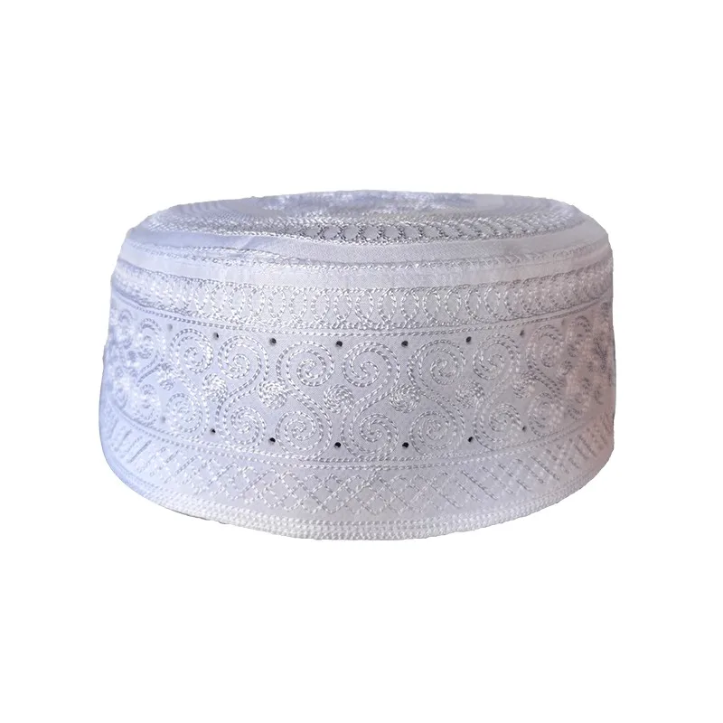 Muslim Men Prayer Hats Cotton Embroidery Islam Ramadan Jewish Kippah Homme Hat Middle East Arab Musulman Turban Saudi Uae Cap