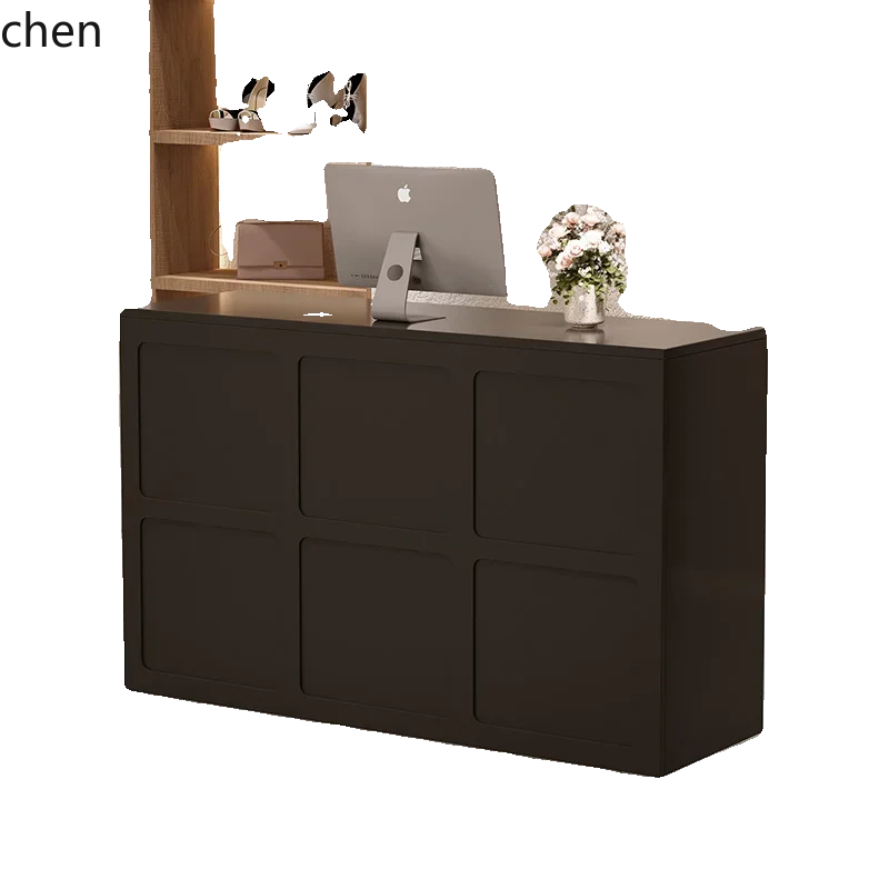 YFY  clothing store front desk nail salon modern cream wind counter barber and beauty salon small bar