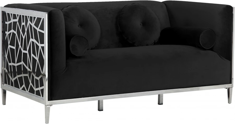 2 seat Sofa Living Room Furniture Modern Velvet Love seat Sofa With Metal Feet Blue Velvet Sofa Set Living Room Furniture