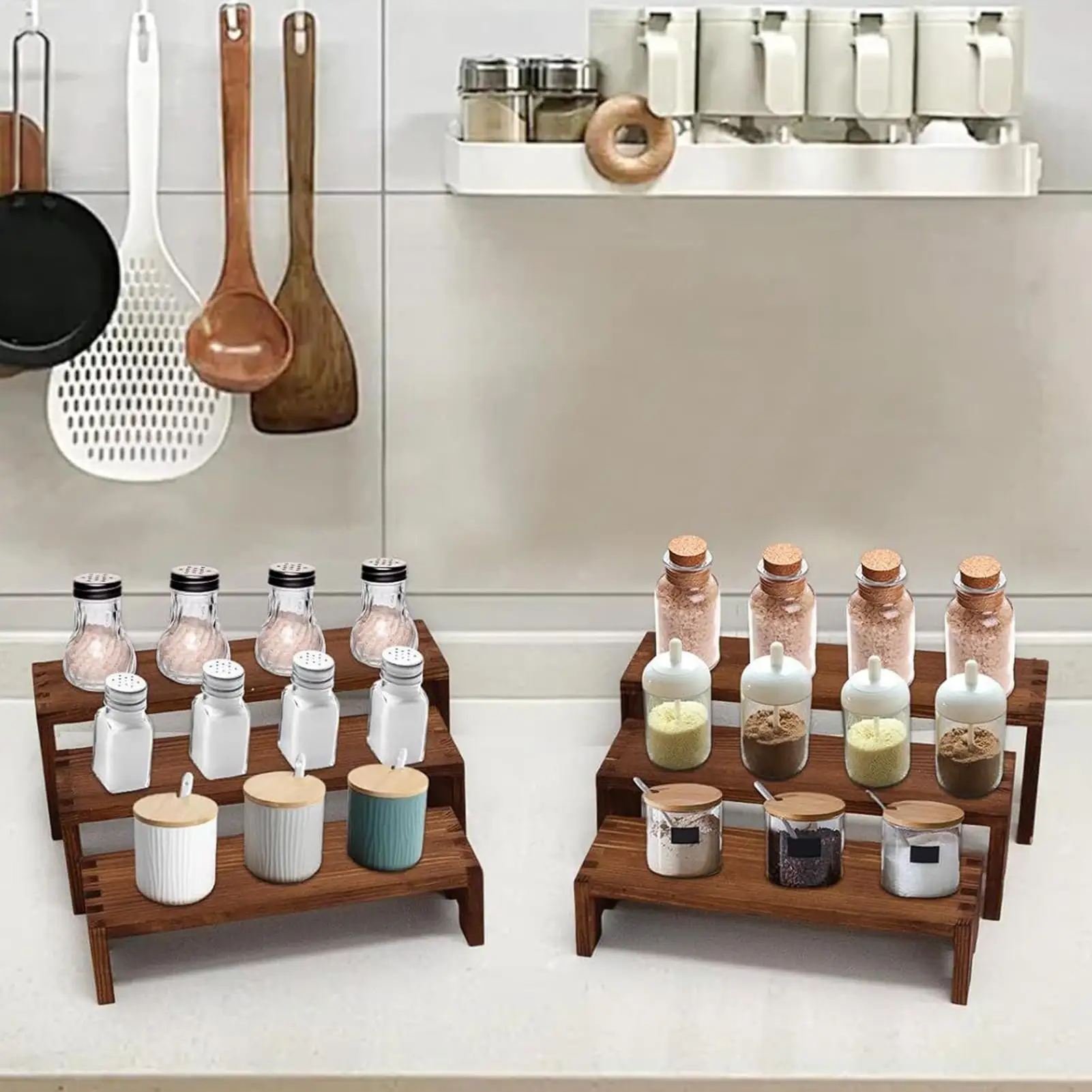 Wooden Tiered Riser Display Stands for Vendor Events Stackable Wooden Cupcake Stand Farmhouse Decor Wood Dessert Table Display