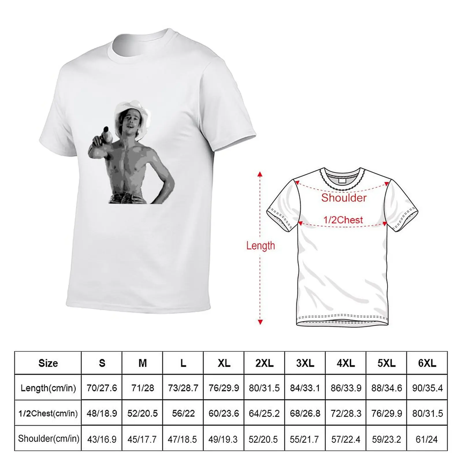 Thelma and Louise Brad Pitt T-Shirt graphic t shirt vintage Man t-shirt mens clothes