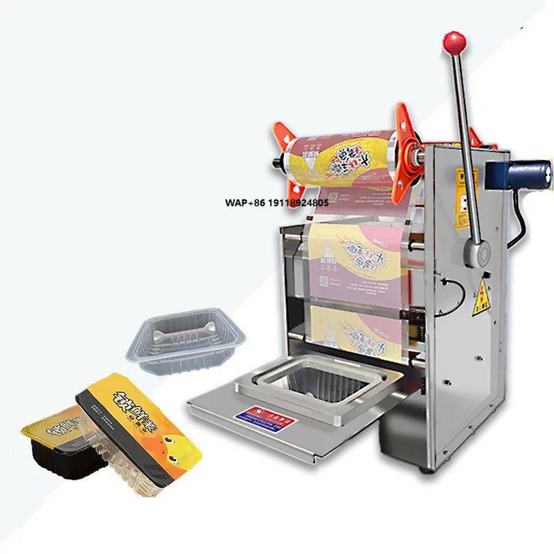 

Автоматическая машина для запечатывания контейнеров и стаканов: для алюминиевой фольги, полипропиленовой и ПЭТ-пленки, для пищевых ланч-боксов и лотков