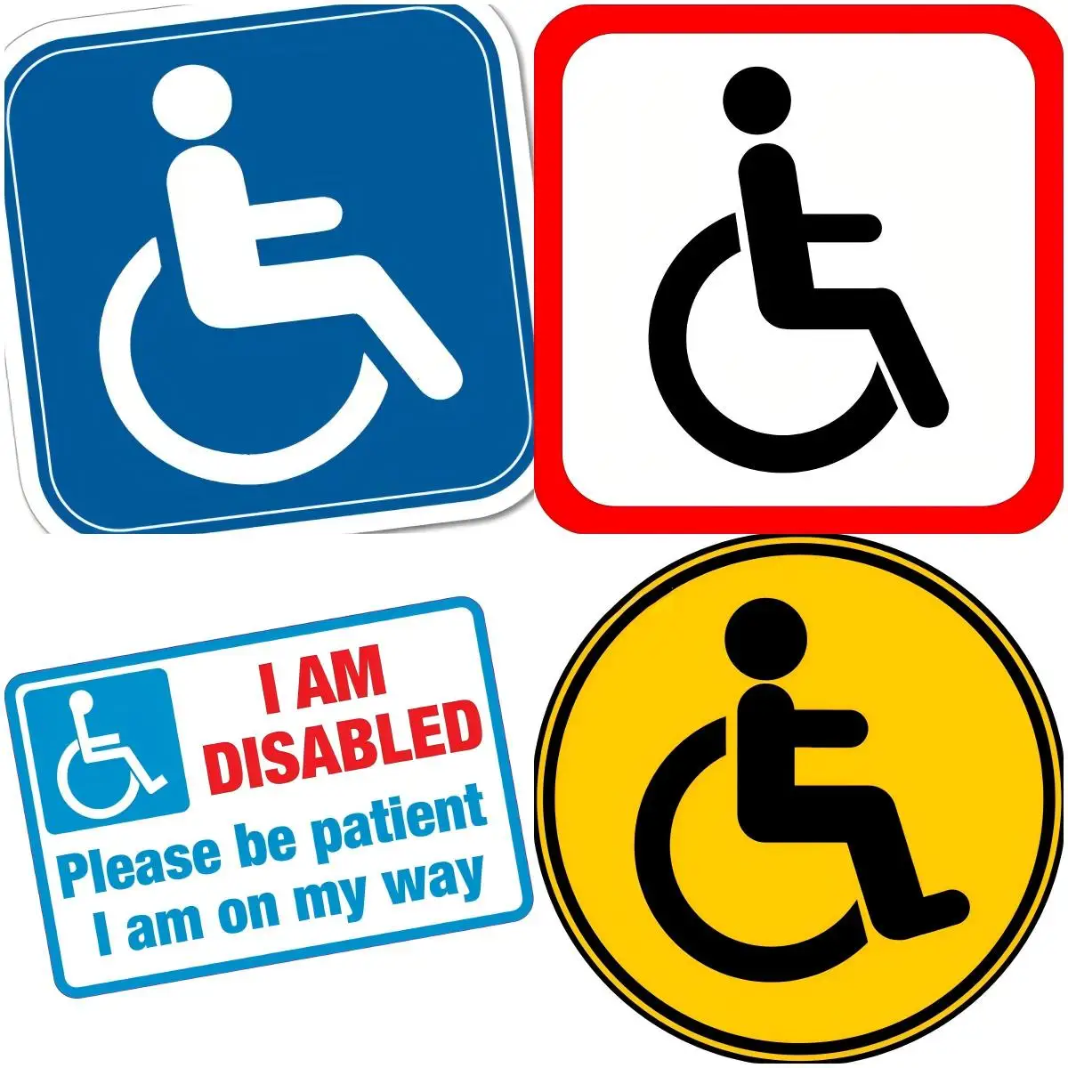 

Disabled Sign Sticker Decal Safety Sign Car Vinyl