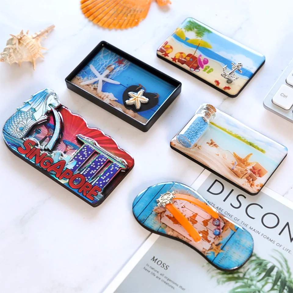 

Эпоксидный магнит на холодильник с индивидуальным логотипом, 3D эффект, силиконовое украшение, прозрачный акриловый аниме магнит на холодильник