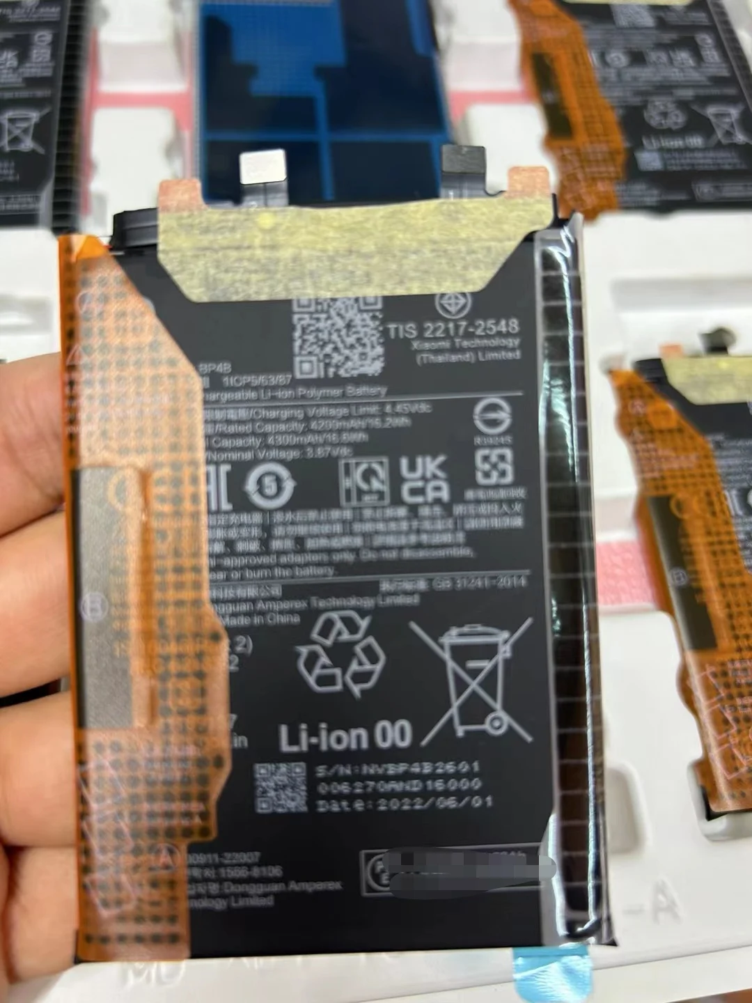 

New Original BP4B Built-in Battery for Xiaomi 12lite Xiaomi 12 lite replacement battery flex cable with 4300Ah capacity