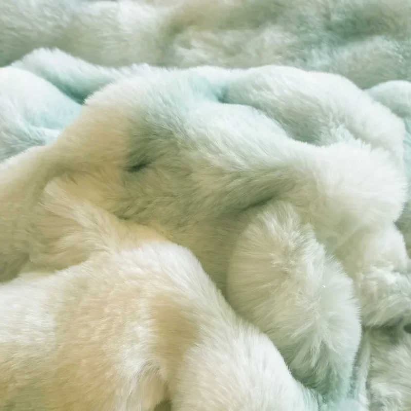 Winter Milk Velvet 4Pcs Bedding Set Thick Fleece Soft Duvet Cover Set Cozy Skin Friendly Machine Washable Bed Sheet Pillowcases