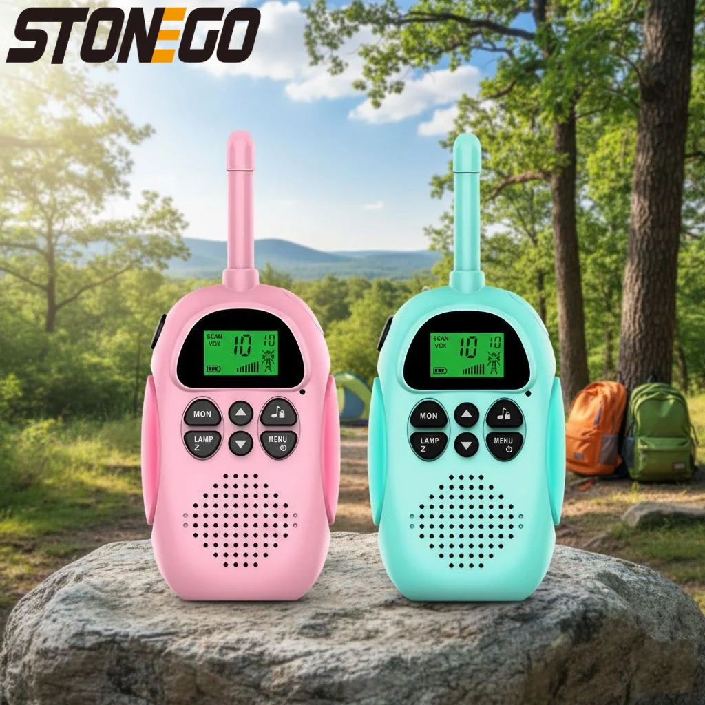 2개 어린이용 충전식 워키토키 22채널 2웨이 라디오 3KM 장거리 어린이 선물