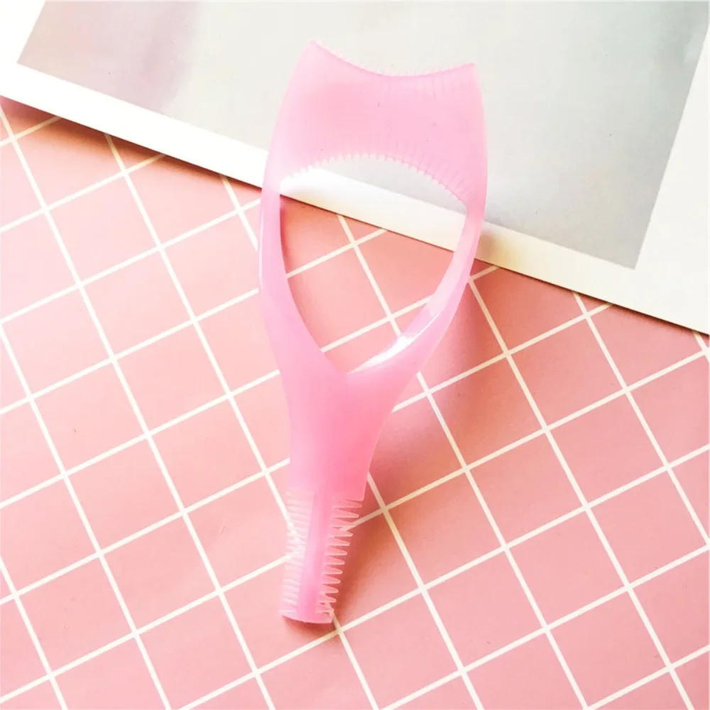 Eyeliner Assistant 3-In-1 Eyelash Comb Template Crystal Protect Eyes Mascara Shield Cosmetic Guide Make Up Brush Applicator Tool