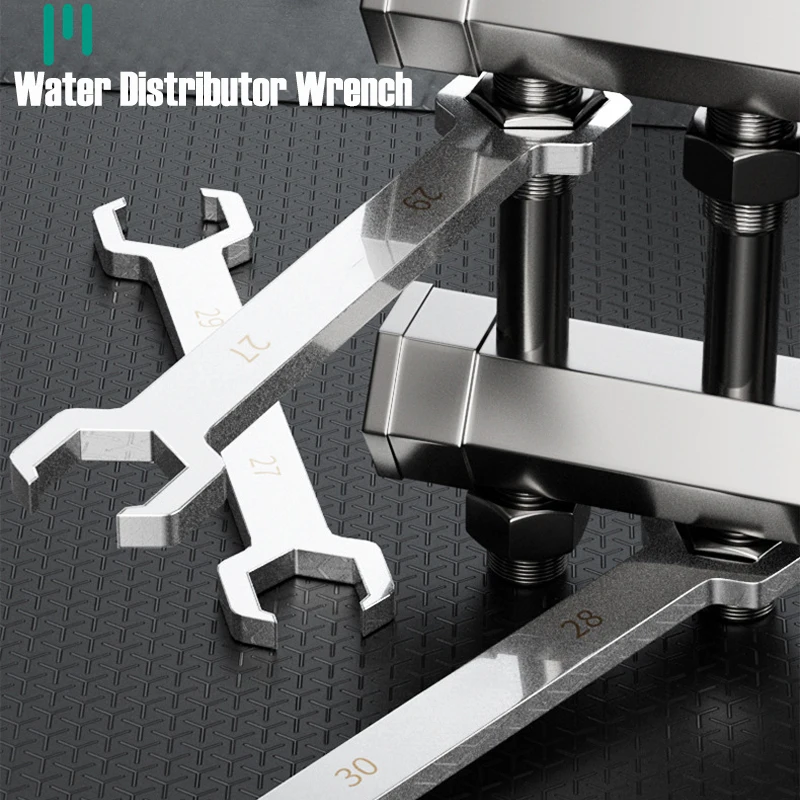 27/29mm 28/30mm Verteiler-Ventilschlüssel Sanitär-Management-Mutternschlüssel Doppelkopf-Werkzeug Geothermischer Wasserverteiler Handwerkzeuge – Detail 2