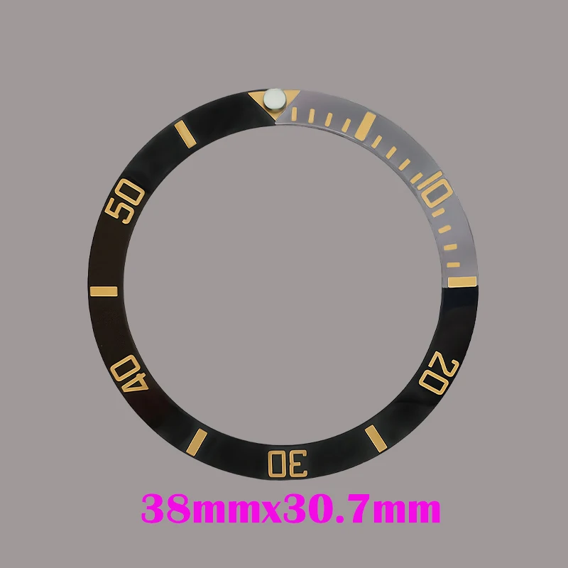 Mod 38mm Curved Ceramics Bezel Ring Insert Fits SKX007 SRPD SUB Case Men Bezel Ring Parts NH35 NH36 Movement Refitting