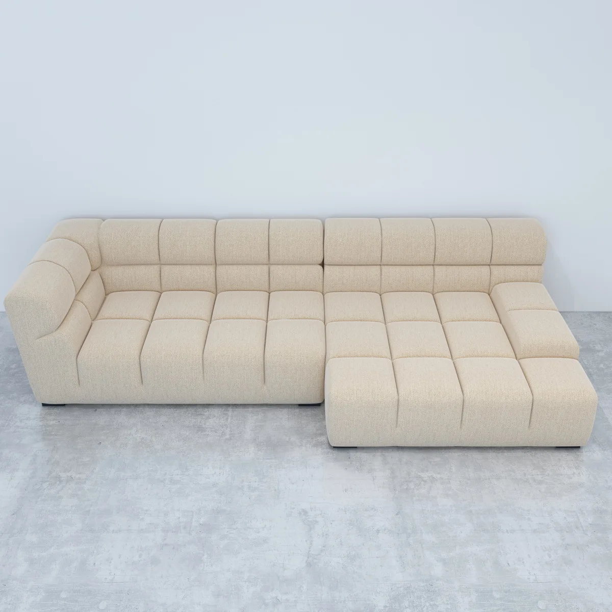 Living room modern light luxury sofa large flat fabric corner sofa