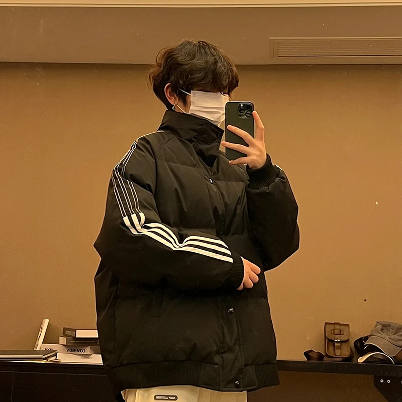 

Color Blo Cotton Jaet for Men And Women Winter Quilted Padded Stand Collar Durable Zipper Closure Side kets Casual Wear