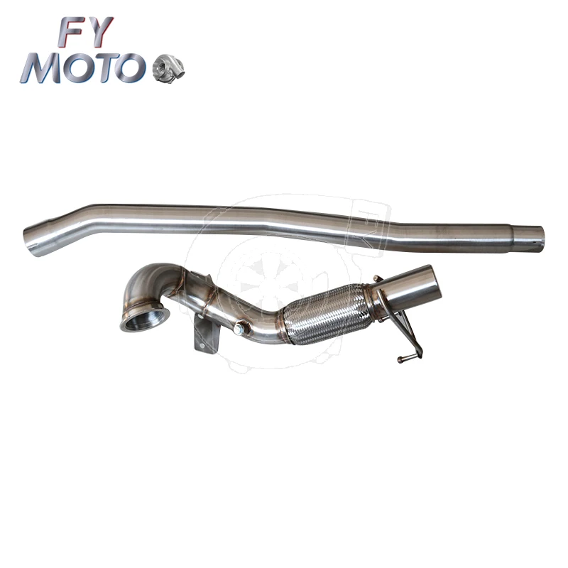 Performance Exhaust Downpipe 3 Inch Pipe Compatible With 2015+ Audi S3 A3 VW Golf R EA888 TSI Left Right Hand Drive