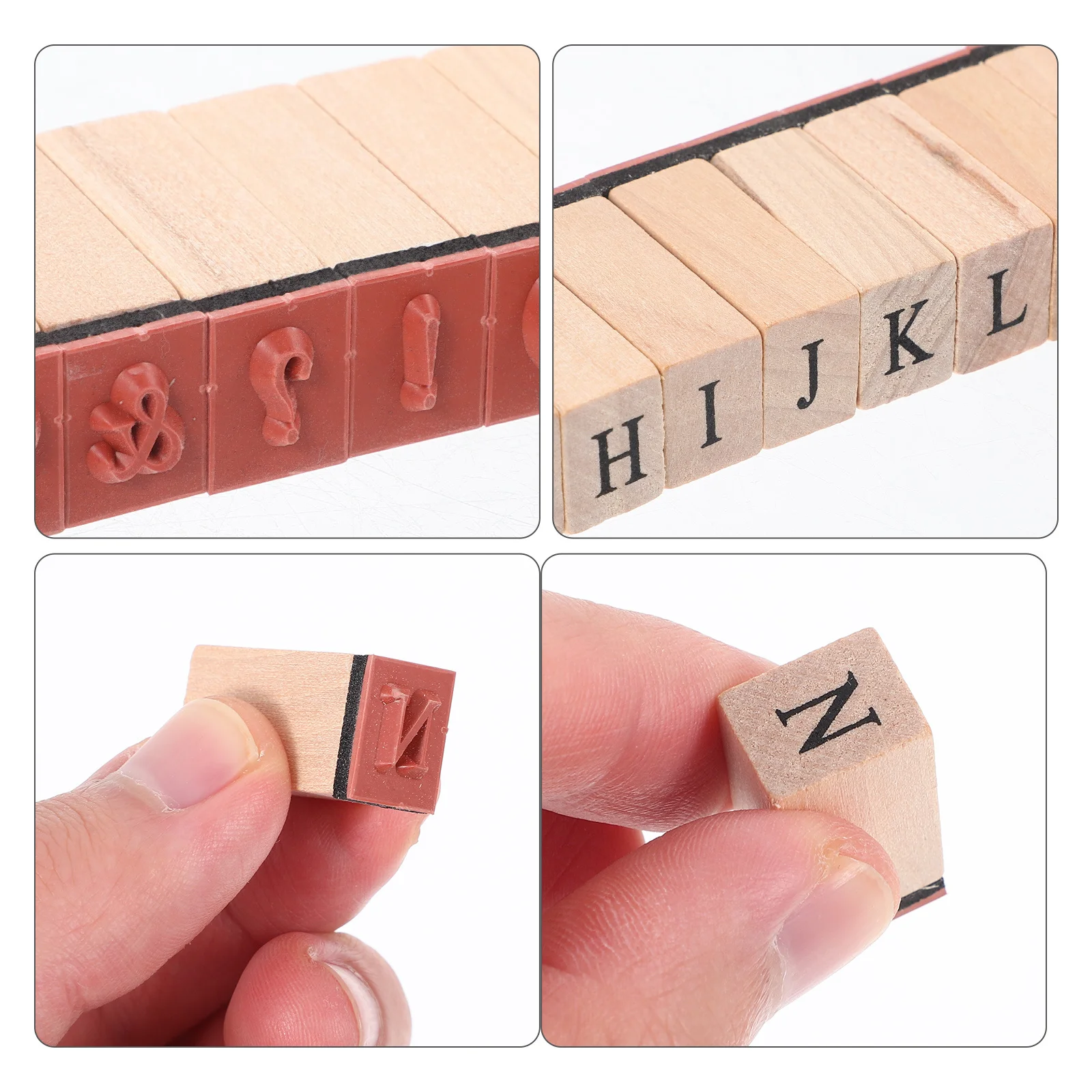 

1Set Wooden Letter Stamps for Clay Scrapbooking Stamps Unique Style Perfect Gift Friends Family Alphabet Stamp Set