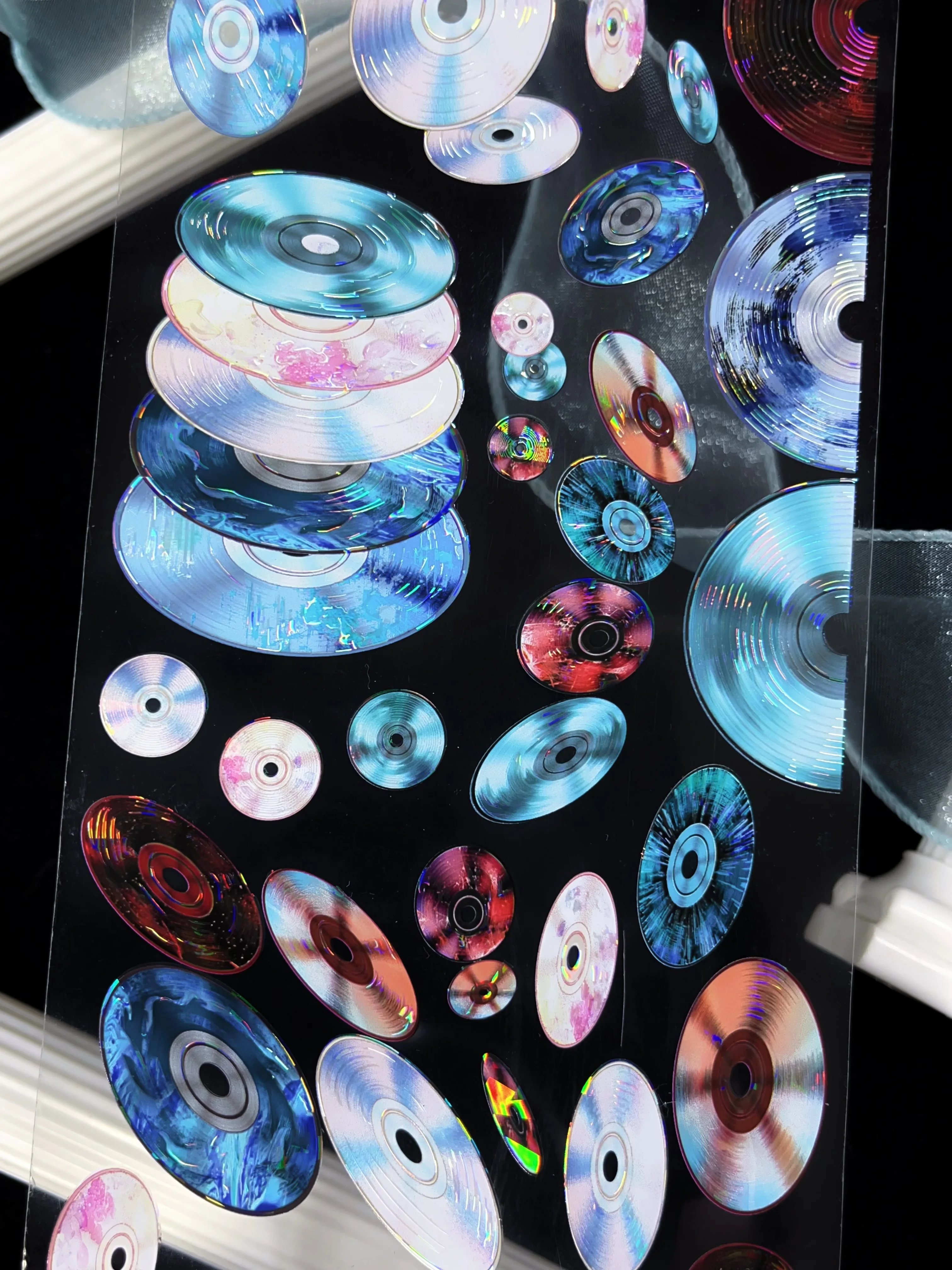 

Сказочные светящиеся цветочные узоры, отражения, тени, блестящие наклейки из ПЭТ-пленки для рукоделия, декора и скрапбукинга