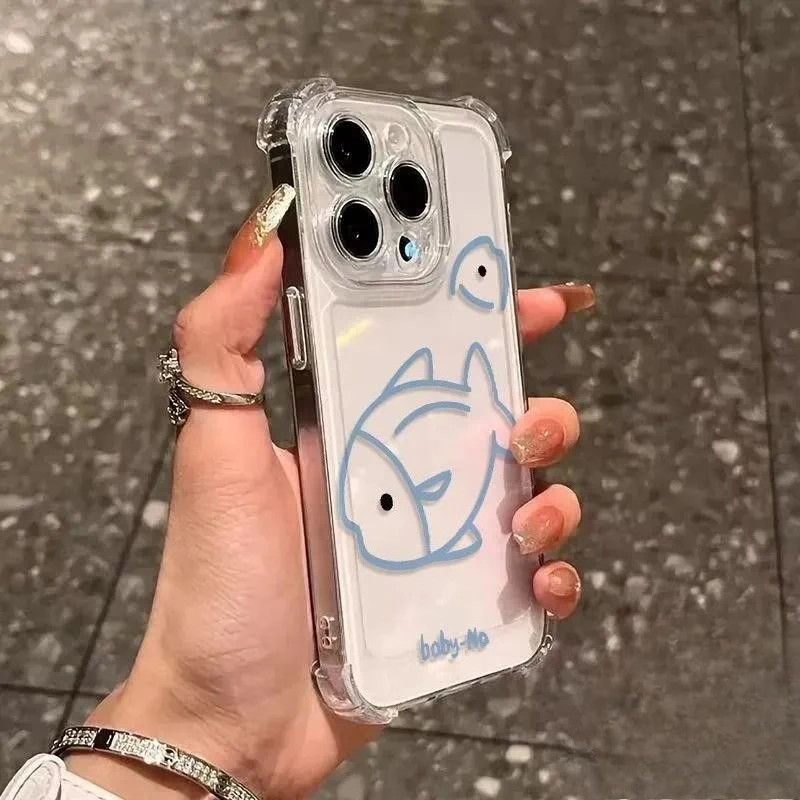 

Fish Four-corners Phone Case For Honor X9 X9A X9B X9C Smart X8 X8A X8B X8C X7A X7B X7C X7D X6 X6A Plus X6B X6C X6S X5 Plus Cover