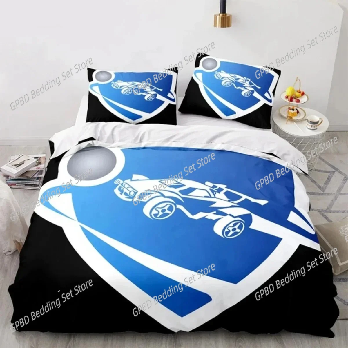 

3D Print Game League Rocket Bedding Set Bedroom Soft Modern Bedspreads Comefortable Kids Duvet Cover Quilt Cover And Pillowcase