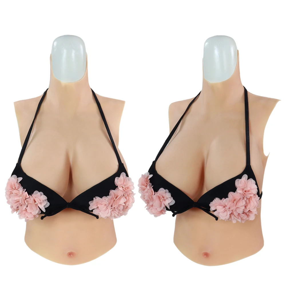 

Realistic Silicone Half Body Breastplate G H Cup Breast Forms for Crossdresser Transgender Drag Queen Fake Boobs Huge Tits