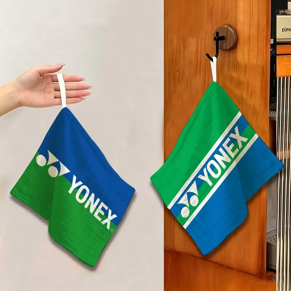 famous Y-Yonex Sports equipment brands Polyester Cotton Hand Wiping Towel, Hanging Towel, Quick Dry for Kitchen Bathroom