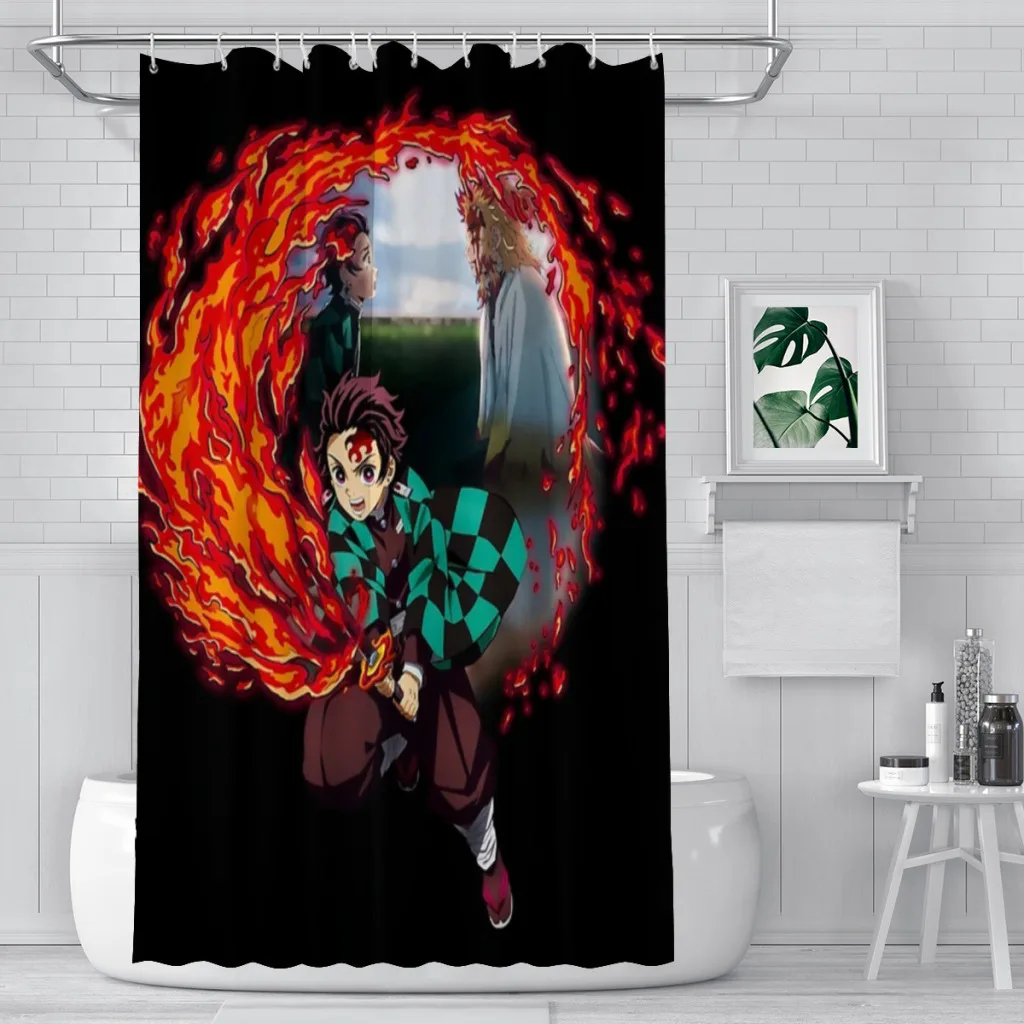 

Demon Slayer Shower Curtain for Bathroom Aesthetic Room Decoration