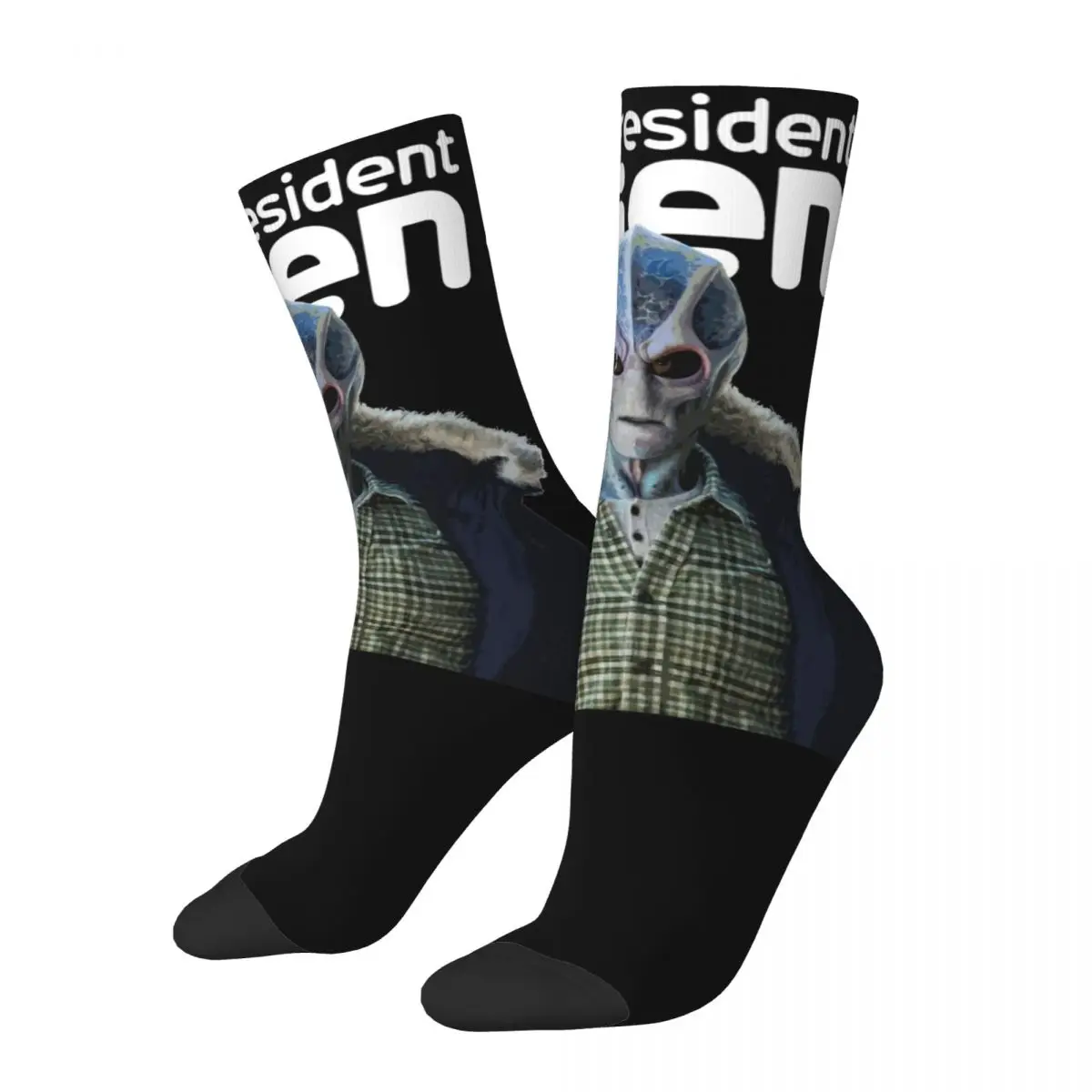 Men's Resident Alien Movie Socks Comfortable Fashion Science Fiction Socks Novelty Merch Middle TubeSocks Suprise Gift Idea