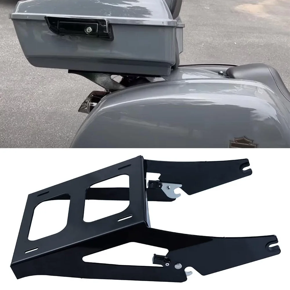 

Motorcycle Accessories Black Two Up Detachable Mount Luggage Rack For Harley Softail Sport Glide Low Riders 2018-2024