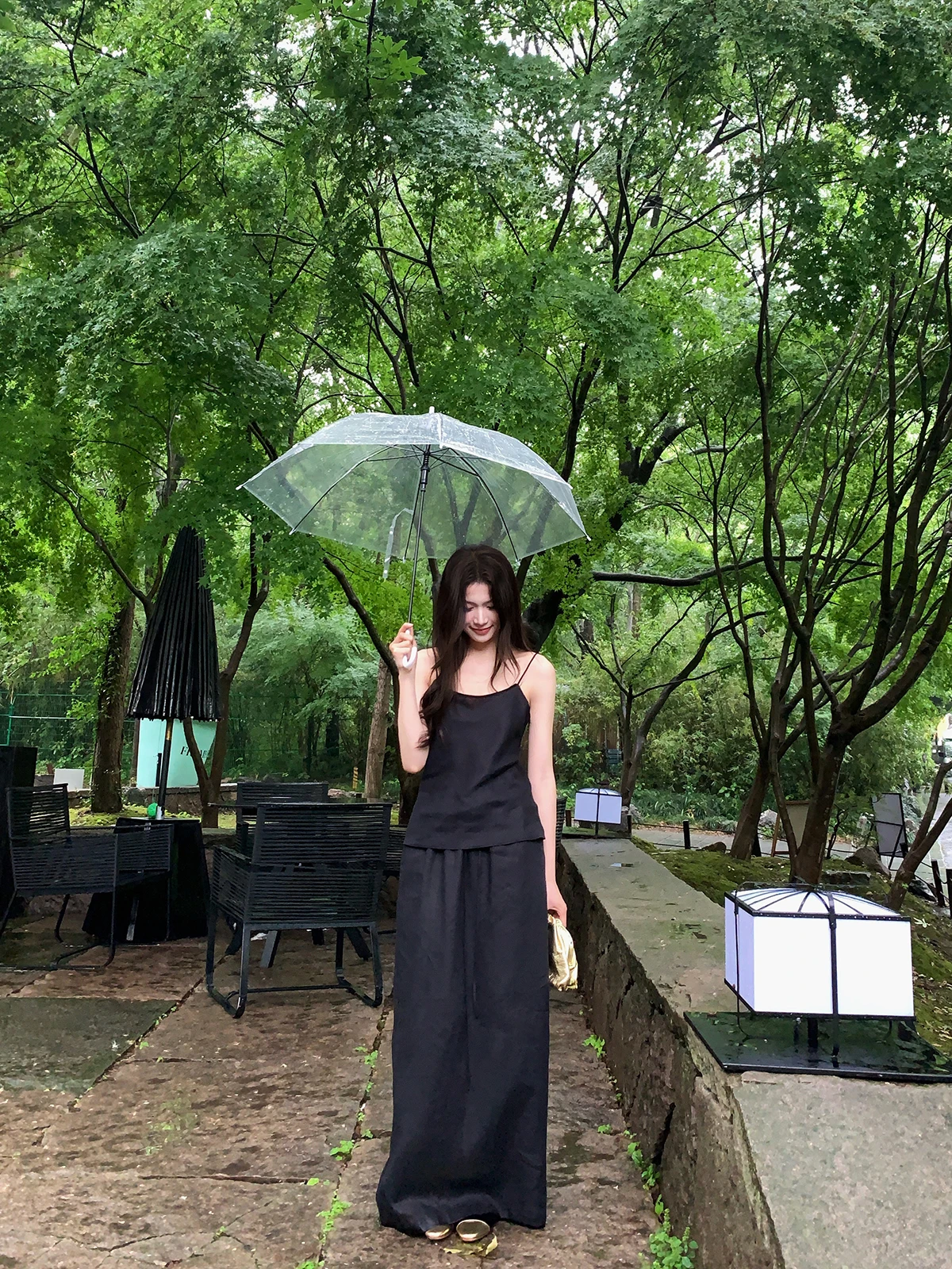 

Желтый яркий льняной повседневный комплект Elovey: топ на бретельках и длинная юбка, комплект из двух предметов D04, летний модный женский ансамбль