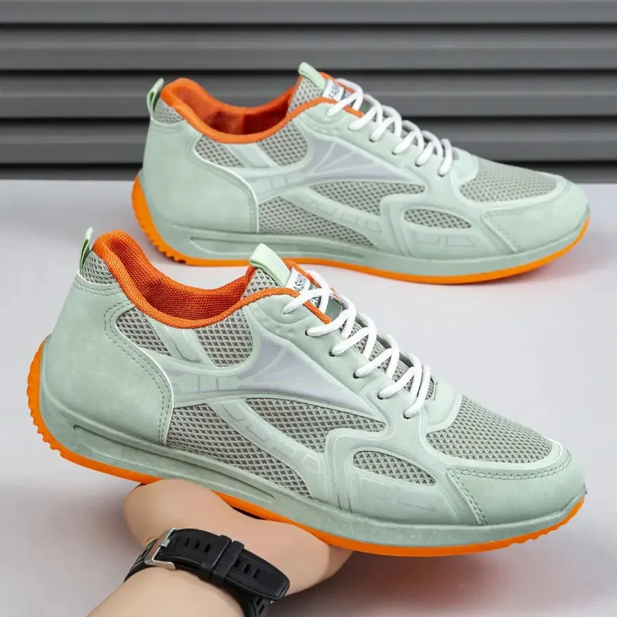 

A-Gan Men's Shoes Summer Men's Mesh Breathable Sports Shoes Men's Casual Running Dad Trendy Shoes