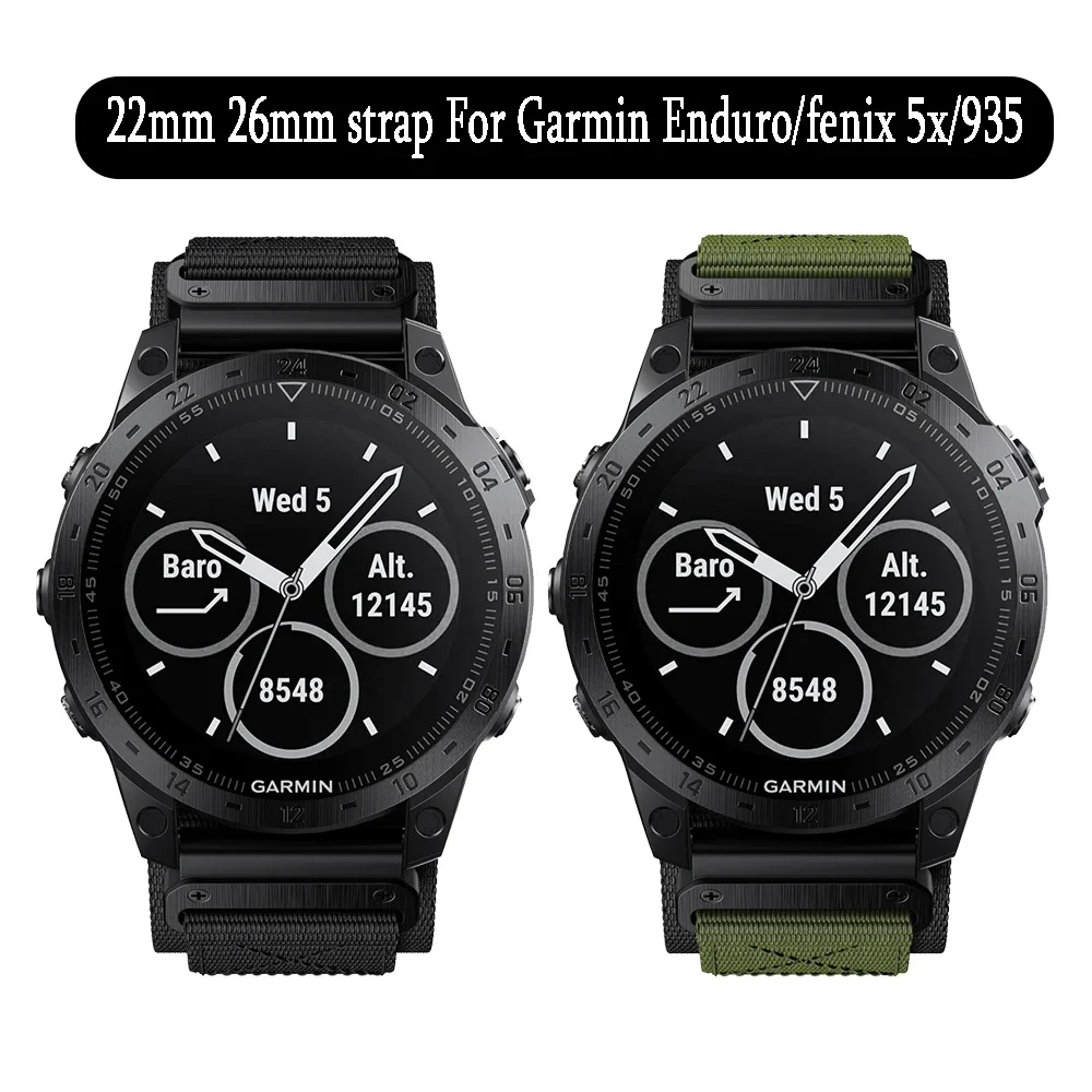 

Ремешок нейлоновый для наручных часов Garmin Fenix 8 tactical x 7/Instinct 2X Solar/Тактический Дельта/Mk2/935 Qucikfit 22 26 мм, тактический спортивный браслет