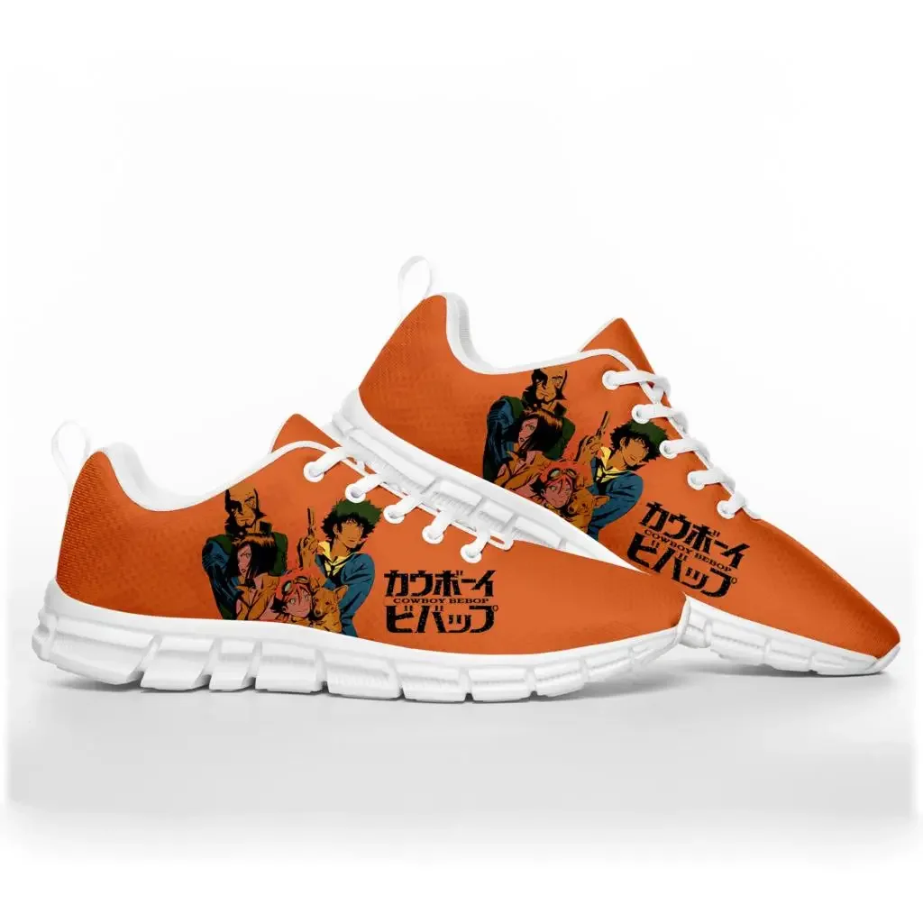 Anime Manga Cartoon Cowboy Bebop Sports Shoes, tênis de alta qualidade para casais, homens e mulheres, adolescentes, crianças e crianças