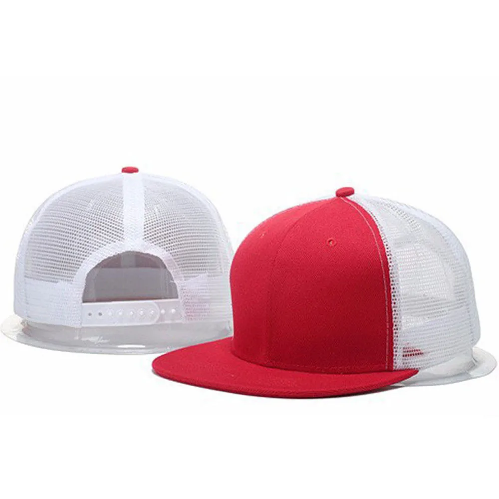 Men Flat Brim Mesh Baseball Caps Custom Embroidery Logo Hip Hop Snapback Caps Kpop Women Adjustable Breathable Dad Hat Gorras