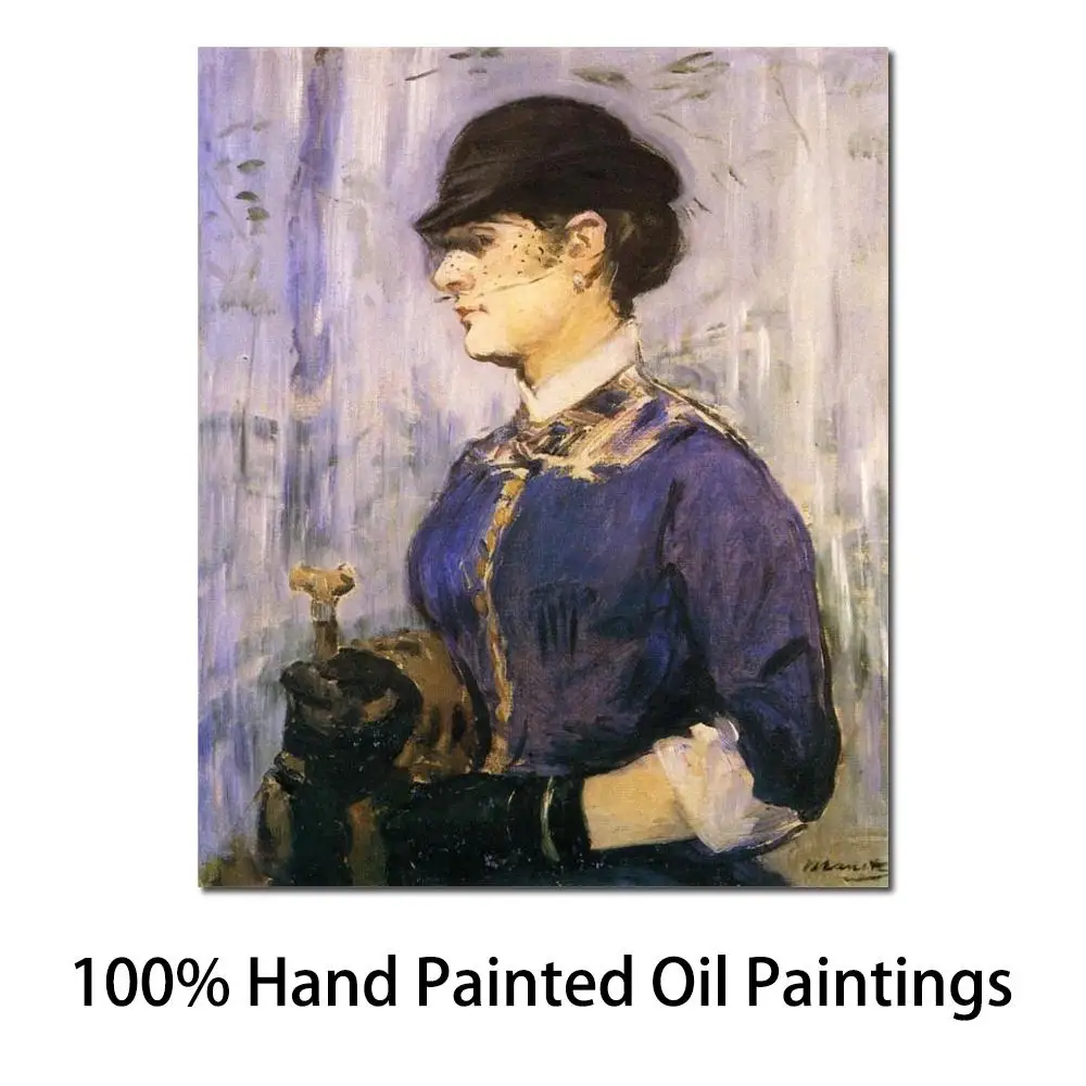 

Young Woman in A Round Hat Paintings by Edouard Manet Portrait Art High Quality Hand Painted