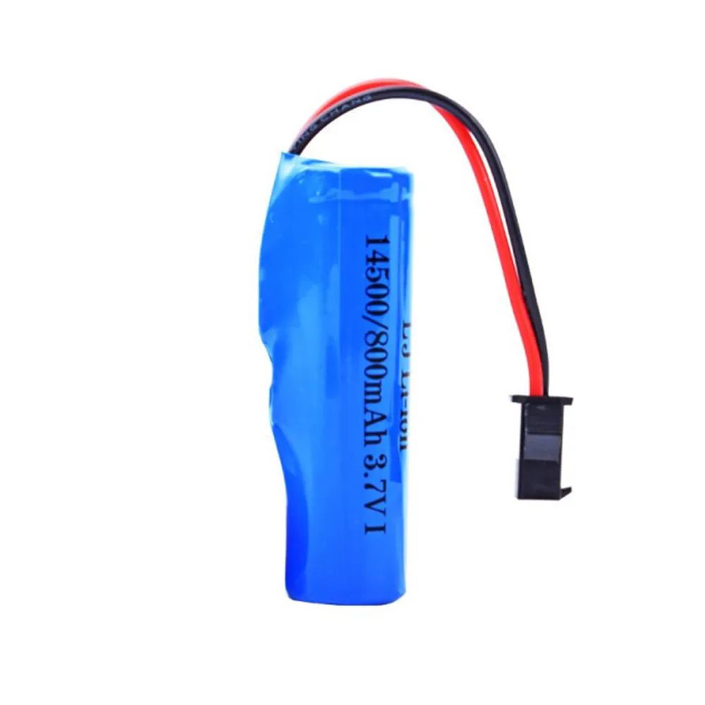 3.7v 800mAh 1200mah 1600mah Lipo Battery for JJRC C2 D828 RC Car Parts 14500 SM-2P For RC Stunt Dump Car Battery Toys