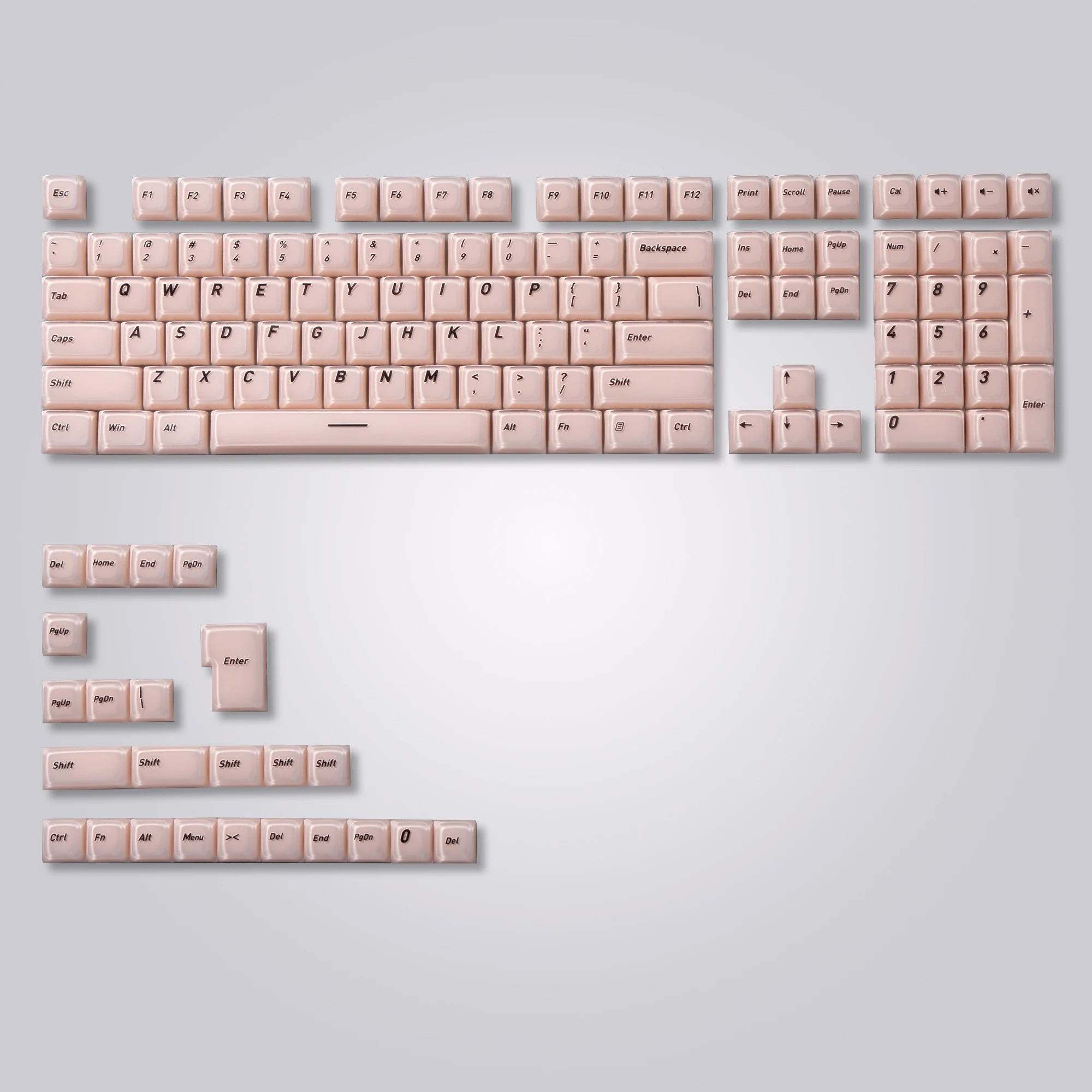 113 キーホワイトカスタムゼリーサイドプリントキーキャップアイス