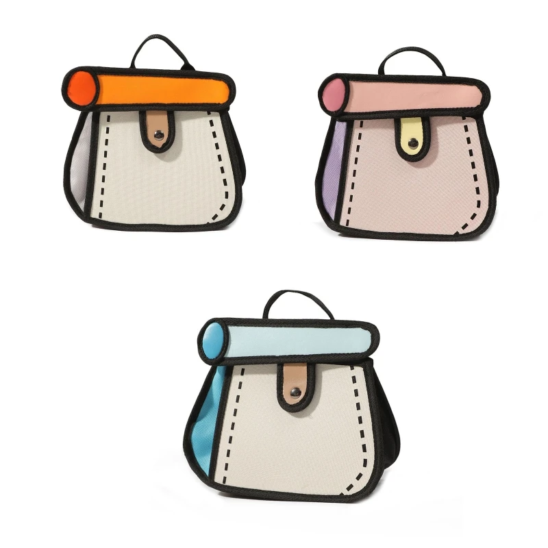 Cartoon Two-dimensional Cake Bag Canvas Bag Chain Crossbody Bag Shoulder Bag