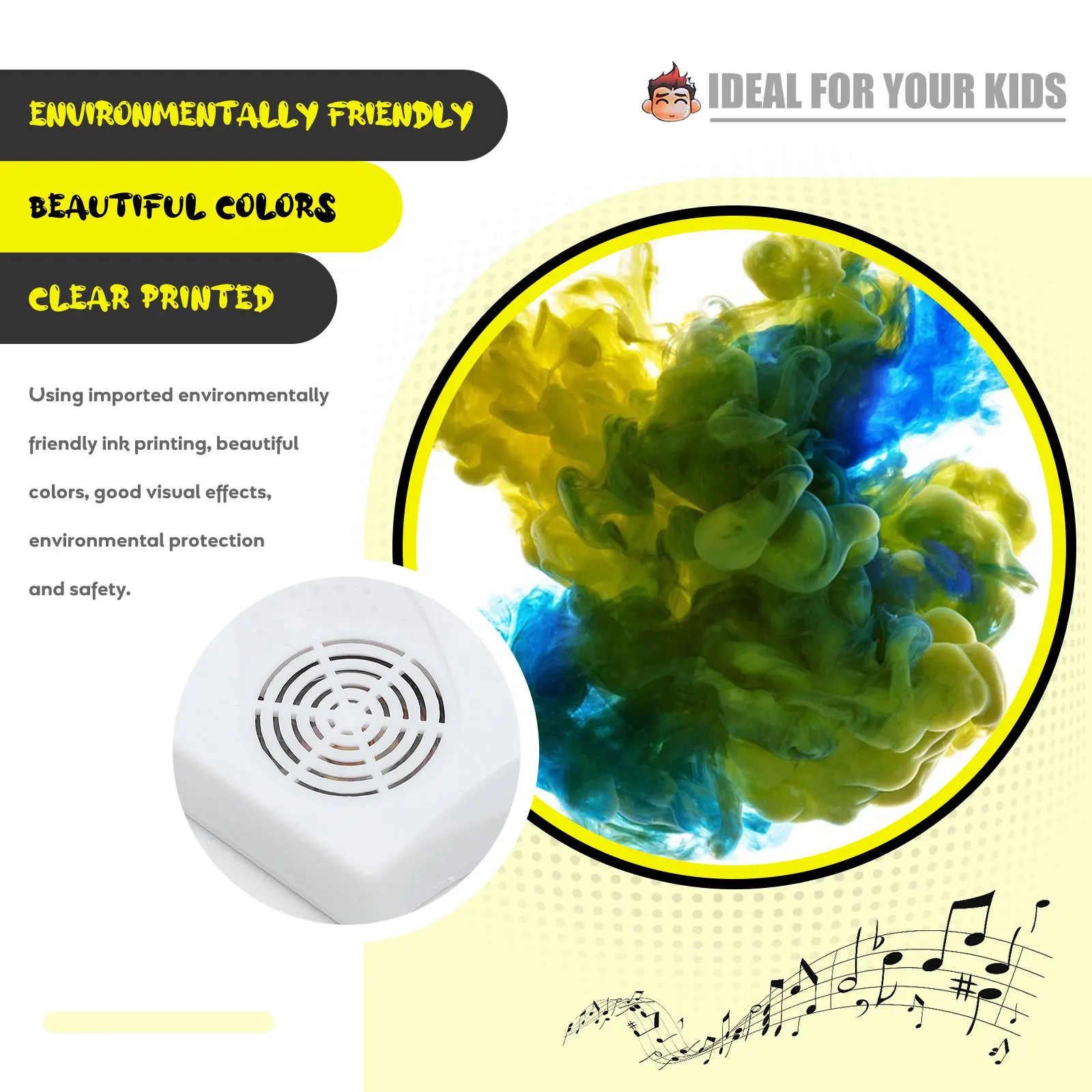 

Kids Learning Posters PVC Educational Charts Toddler Audio Wall Chart Bilingual Speaking Posters Child Fun Safety Environmental