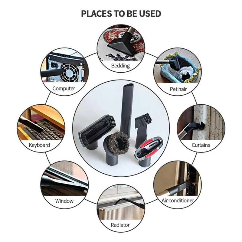 

A66Z Complete Floor Care Vacuum Attachment Set With Brush Head & Sizing Adapters For 1-1/4In Up To 2-1/4In Accessories