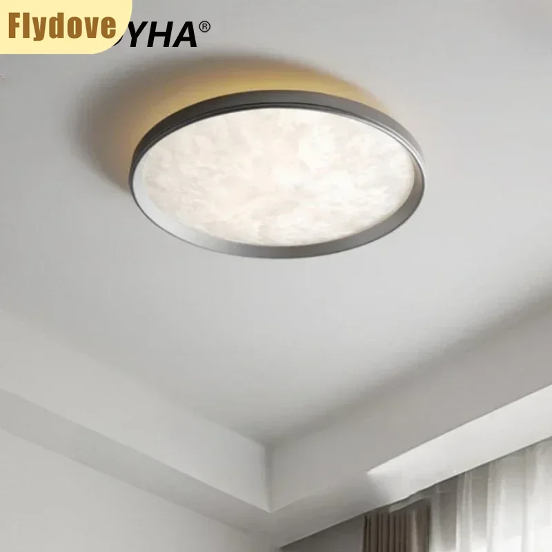 

Minimalist Living Room Ceiling Light Creative Starry Sky Gray Acrylic Silk Ice Crack Shade Bedroom Study LED Lighting Fixture