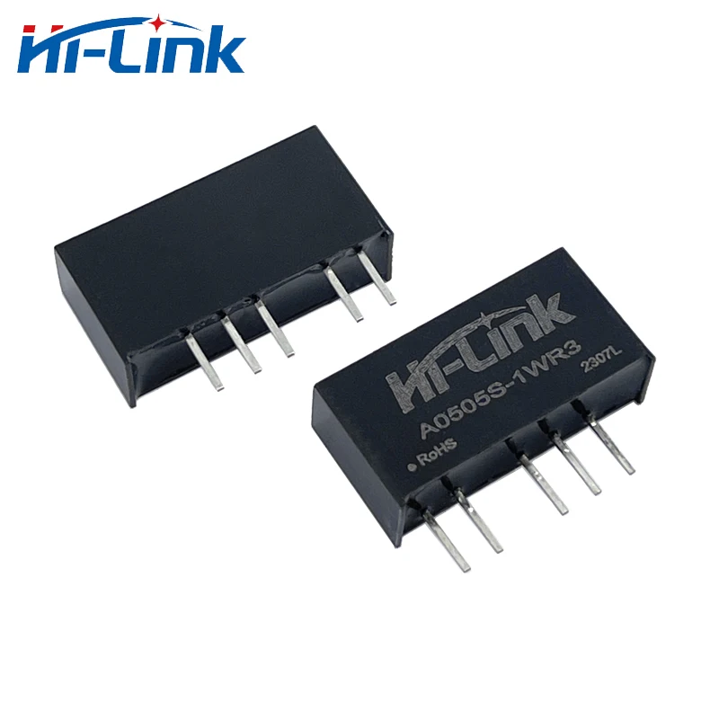 

Hi-Link New Small Size 10pcs A0505S-1WR3 1W 5V DC DC Power Supply Module Smart Home 90% Efficiency In Stock Wholesale