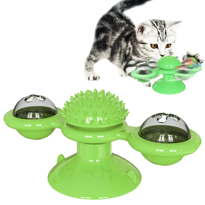 Turning Windmill Funny Cat Turntable Cat Toy Ball