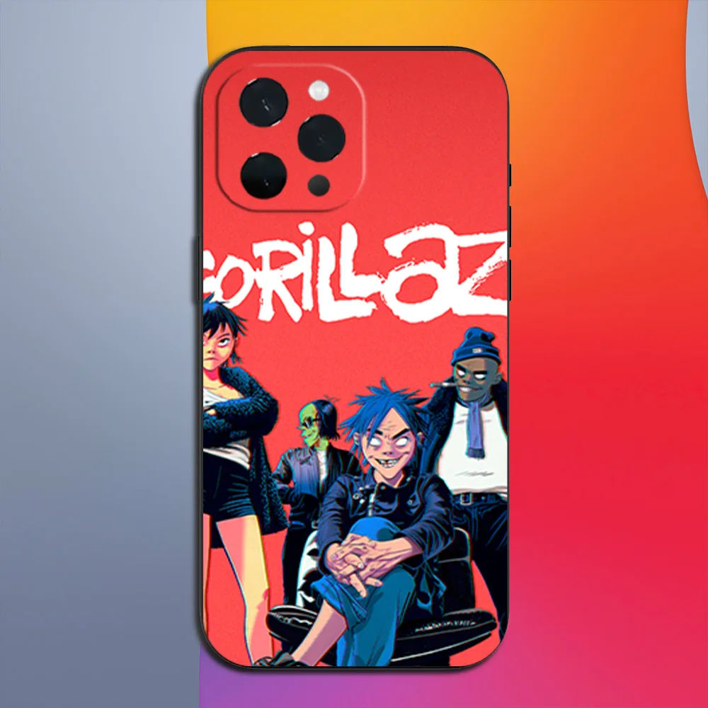 Band Gorillaz Phone Case for iPhone 11 12 13 14 15 16 Max Pro Plus Soft Shell