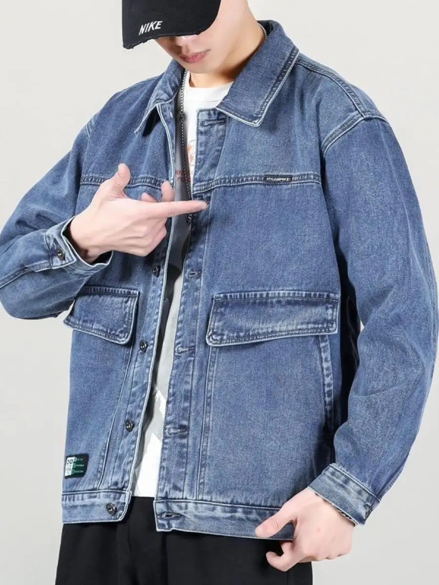 

High-End Men's Denim Jaet Cotton Lightweight Ultra Soft Casual Loose Large Size Workwear Jaet Spring Autumn Travel