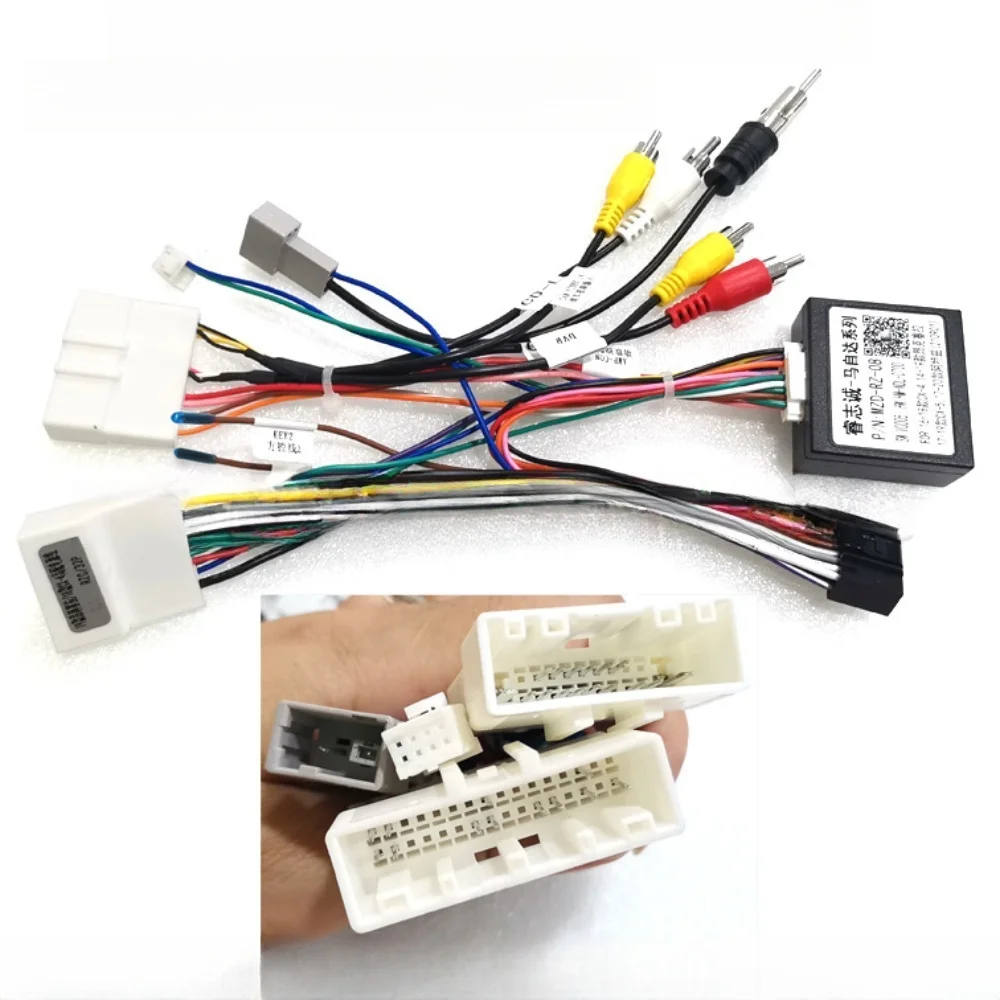 16 Pin Power Cable with Canbus Box For Mazda 3 Axela 2014-2019/ATENZA 2017-2020/CX-4 2018/ CX-5 2019 2 Din Android GPS Radio Car