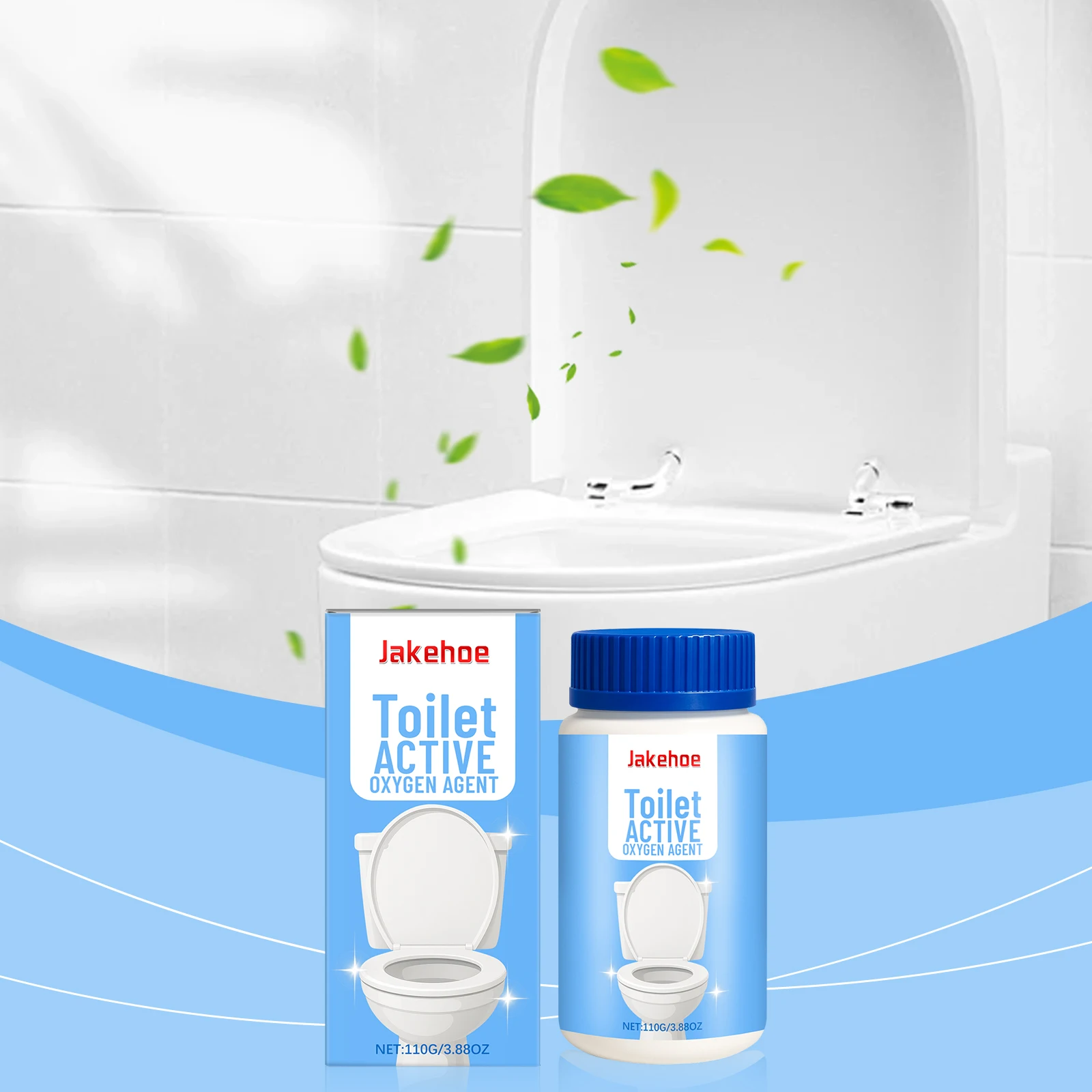Jakehoe Active Toilet Cleaner Powder Household Toilet Cleaning Odor Removal Scale Removal Cleaning Powder for Household Cleaning