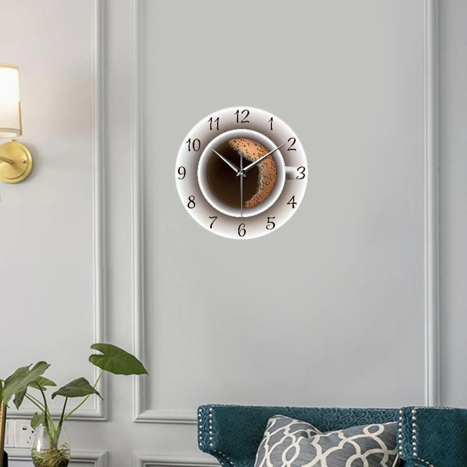 Arabic Numerals Wall Clock Creative Hanging Clock Display Diameter 13.39 inch