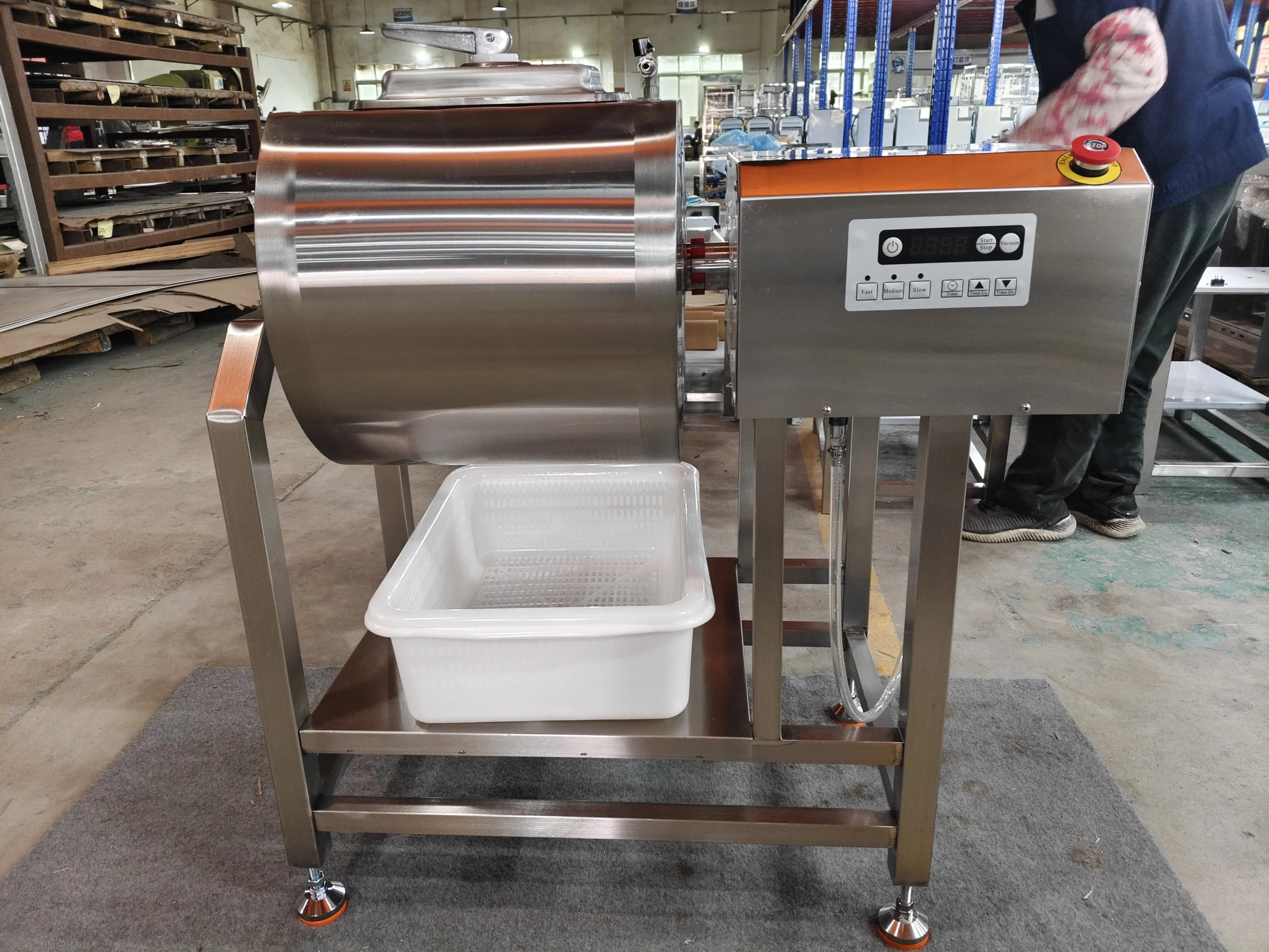 High Speed Chicken Food Meat Sausage Drum Mixer 100l 150l Easy Vacuum Tumble Marinator Meat Marinating Tumbler Machine