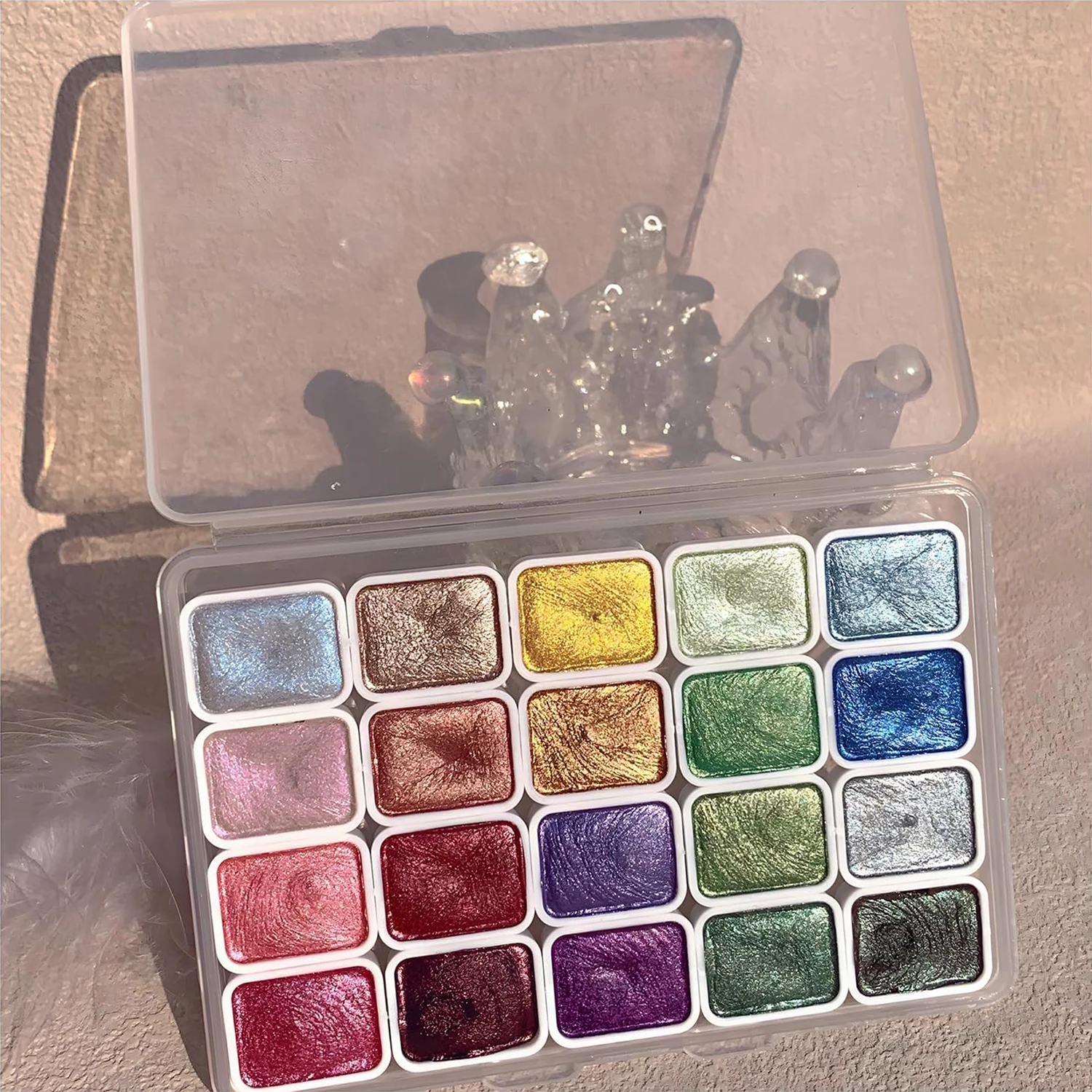 مجموعة ألوان مائية فاخرة 20/48/50/60/100/168-لون مع فرش وأقلام رصاص - قابلة للغسل، لوازم فنية نابضة بالحياة للبالغين